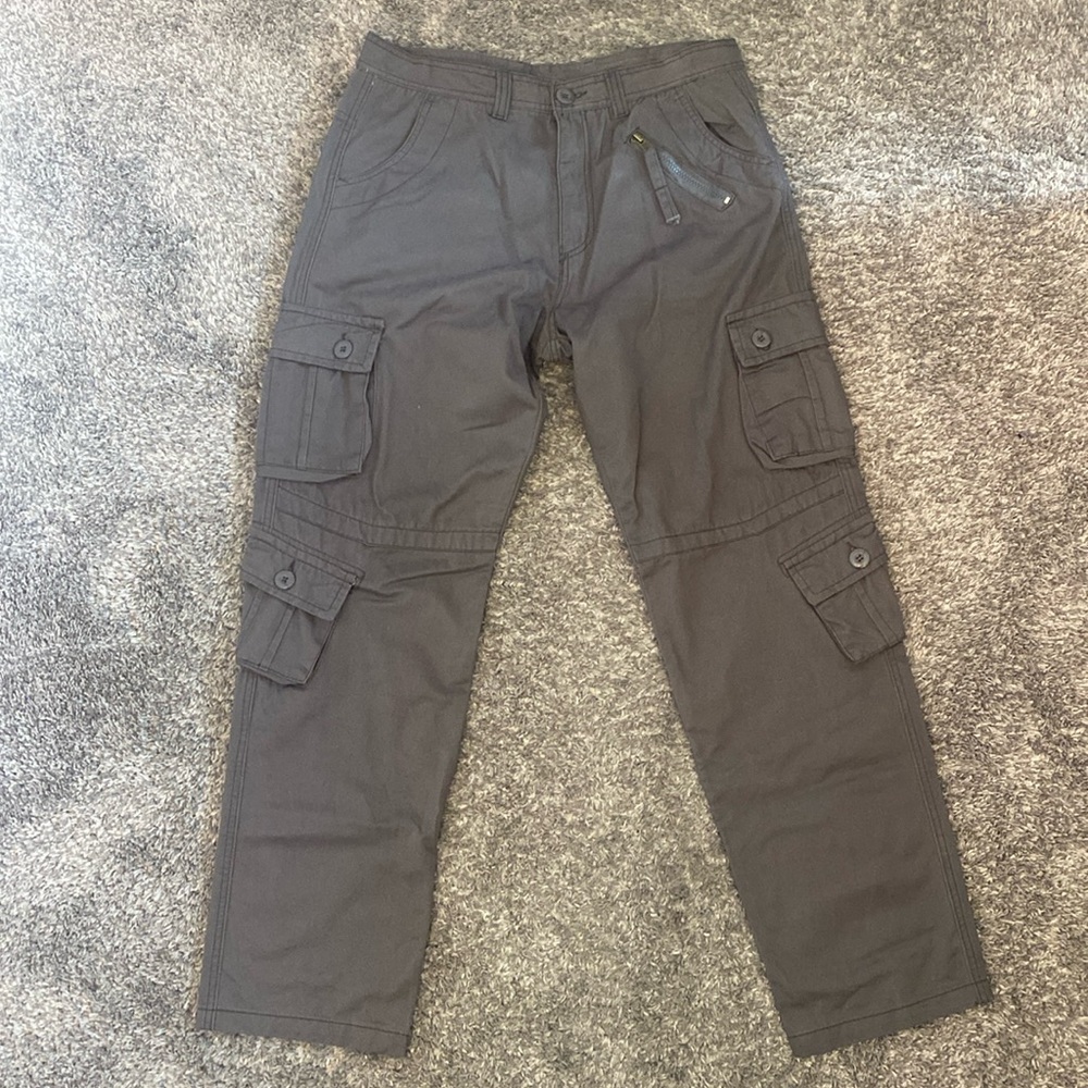 Men’s Relaxed Fit Cargo Pants in Gray Size 32 Preowned